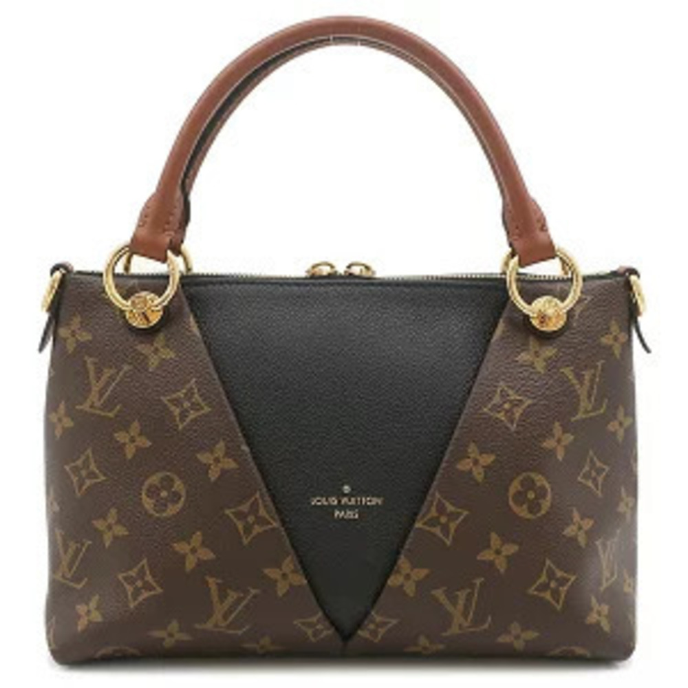 Louis Vuitton Bag V Tote Monogram Canvas Noir Black Brown Black Handbag Shoulder